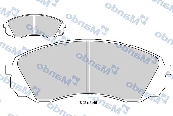 MANDO MBF015589 | Fren Balata Ön 08 > H1 2.5Crdi