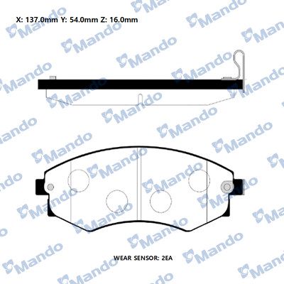 MANDO RMPD10 | Hyundai Elantra Em Ym Matrix Sonata Ön Balata 58101-38A50
