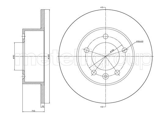 METELLİ 23-1287C | / Fren Diski Arka (Opel Movano 10 -) / | 2 Adet