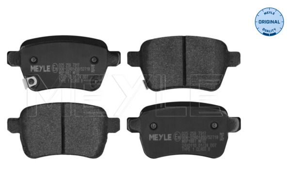 MEYLE 0252597317 | Fren Balatası Opel Corsa E (Disk Tipi) Arka