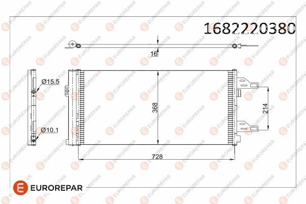 MOPAR (PSA) 1682220380 | Erp Klima Radyatörü Citroen Jumper Boxer Fiat Ducato