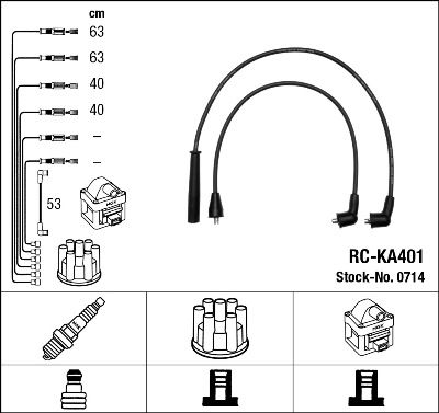 NGK 0714 | Buji Kablosu Seti Hyundai