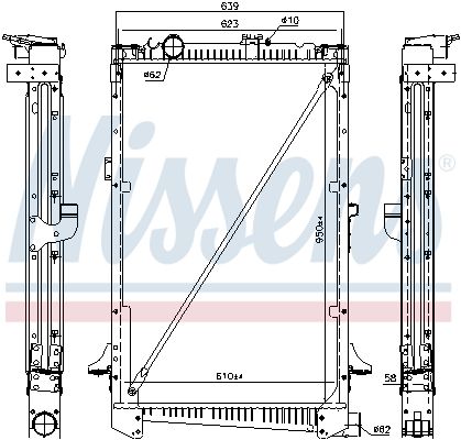 NISSENS 61442A | Motor Su Radyatörü Daf Cf 85 Fa / Cf 85 Far / Cf 85 Fag / Cf 85 Fat / Cf 85 Fac / Cf 85 Fax / Cf 85