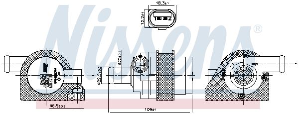 NISSENS 832109 | İlave Su Pompası (VW Golf 06-14 Passat 08-15 Polo 10-14 Audi A3 08-13 Seat Leon 06-13)