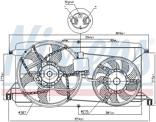 NISSENS 85826 | Fan Motoru Ford Transit 260 (2006) 2.2 TDCI