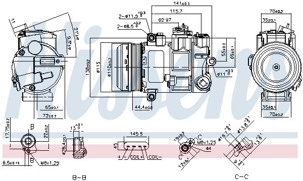 NISSENS 890696 | Klıma Kompresoru Mercedes W204-W212 Om651