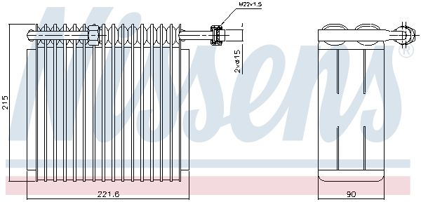NISSENS 92199 | Evaporator Al / Brz (Fiat Palio Albea Strada)