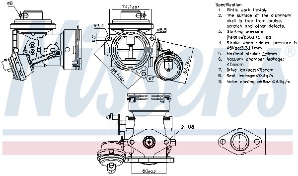 NISSENS 98299 | EGR Valfi (VW Caddy 04-11 Skoda Octavia 04-13) Bjb