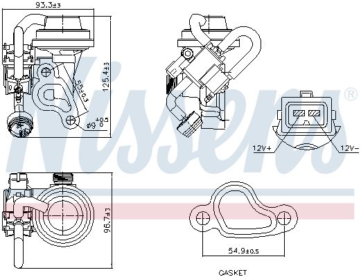 NISSENS 98344 | EGR Valfi Mercedes M112 M113