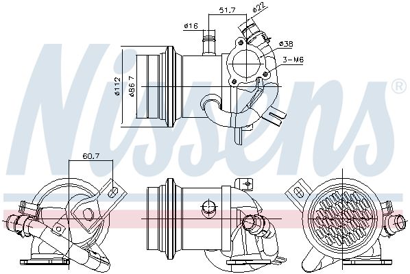 NISSENS 989424 | EGR Soğutucu-Komple VW Audi Seat Skoda Cus-Cyz-Cut