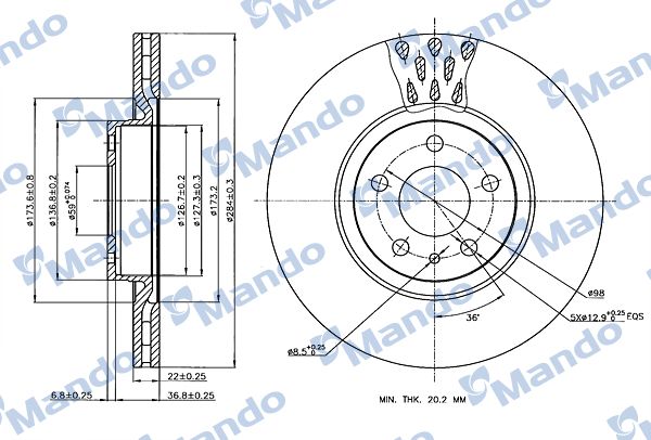 OPAR 51996238 | Fiat Egea Ön Fren Diski Tek | 1 Adet