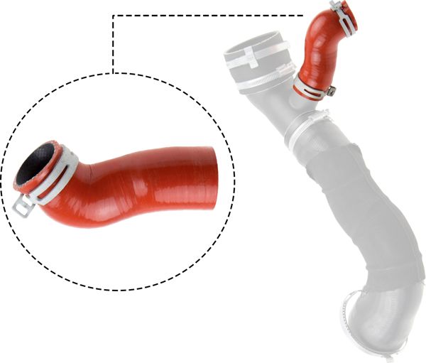 RAPRO 16295 | Turbo Hortumu (Kirmizi-Silikon) Ford Focus II 2.5 T 08-11