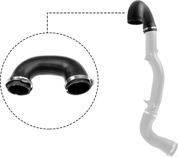 RAPRO 18340 | Turbo Intercooler Hortumu U (Opel Vectra C 1.9D 16V Z19dth 05-08)