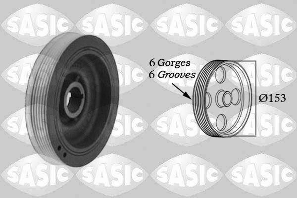 SASIC 2150002 | Krank Kasnağı 206 307 307 406 Boxer Expert Partner / Berlingo C4 C5 Jumper Jumpy Jumpy Xantia / Ducato Scudo 1.9D 2.0 HDI Dw8 0515.S4 Tekli Kasnak