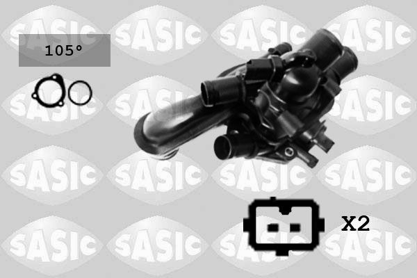 SASIC 3300004 | Termostat Kutu 9804315380 + 1336.Z6 =9810916980 207 3008 308 5008 / Berlingo C2 C3 C4 Ds3 Ds4 Ep6