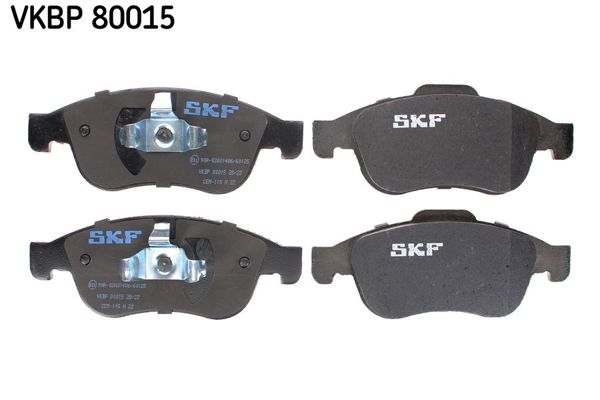SKF VKBP80015 | Ön Fren Balatası Fluence 08 > Duster 10 > Dokker 12 > Megane III 08 > Scenic III 09 > 1.5 DCI 1.6 16V 2.0