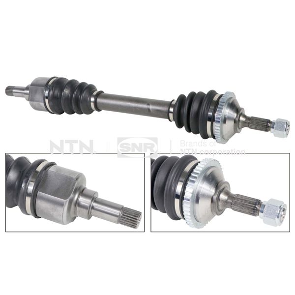 SNR DK59013 | Aks Ön Sol Komple 206 Dıs Freze 21 Ic Freze 22 Conta Çapı 48 Boy 610mm Tu3jp Et3j4 1.4 8V 16V 98-->