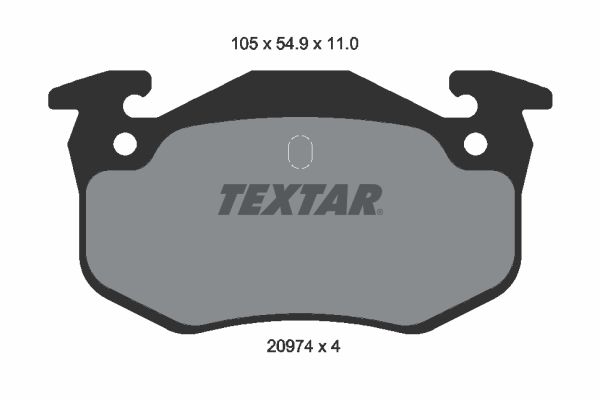 TEXTAR 2097401 | Fren Balatası Peugeot 106 / 206 / 306 Arka