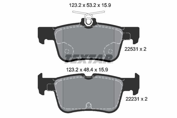 TEXTAR 2253101 | Fren Balatası Ford Mondeo / Focus / Kuga / S-Max 18-Arka