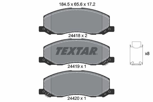 TEXTAR 2441801 | Fren Balatası Opel Insignia A (17 + Inch) Ön