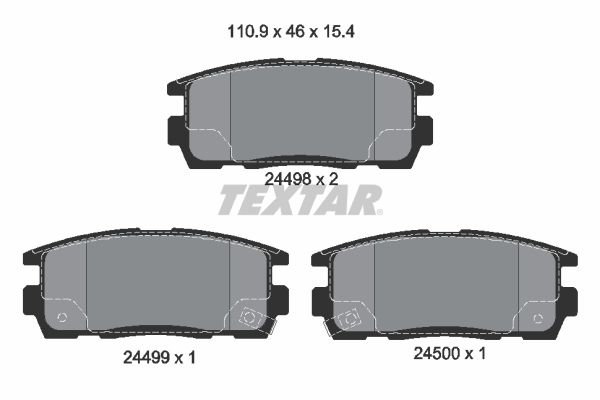 TEXTAR 2449801 | Fren Balatası Opel Antara / Chevrolet Captiva Arka