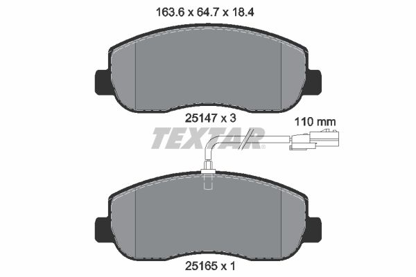 TEXTAR 2514701 | Rot Başı Ön
