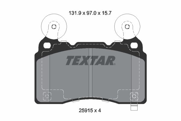 TEXTAR 2591501 | Fren Balatası Opel Insignia B (18 Jant) Ön