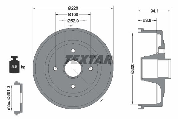 TEXTAR 94024200 | Fren Kampanası Opel Corsa C ABS Li