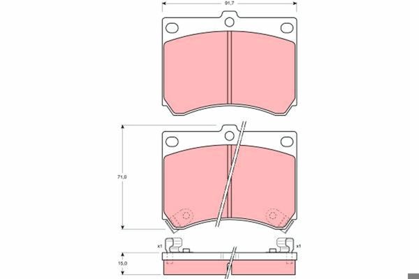 TRW GDB1029 | Fren Balata Ön 323 Lantis 96 > 98 1.8 16V Mx3 91 > 97