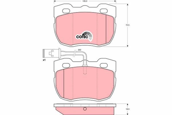 TRW GDB1093 | Fren Balatası Ön Wva 21897 (Land Rover Discovery / Range Rover)