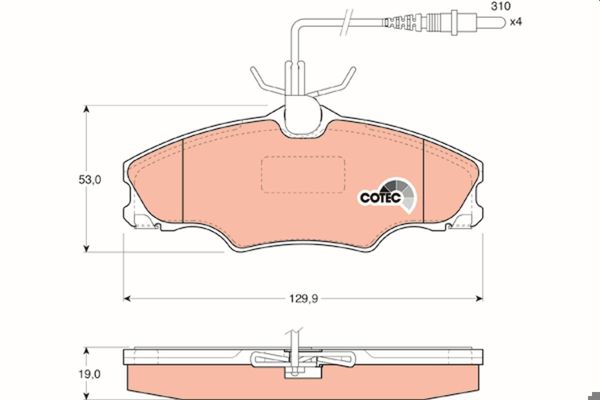 TRW GDB1193 | Fren Balata Ön Pt.406 1.6-1.8-1.9