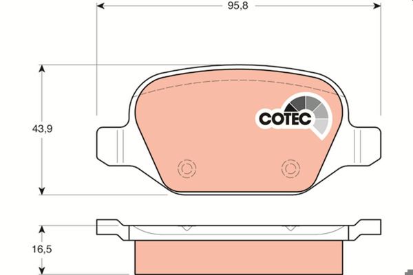 TRW GDB1396 | Fren Balatası Arka Wva 23661 (Alfa Romeo 147 / 156 1.6 1.9 JTD 2.0)