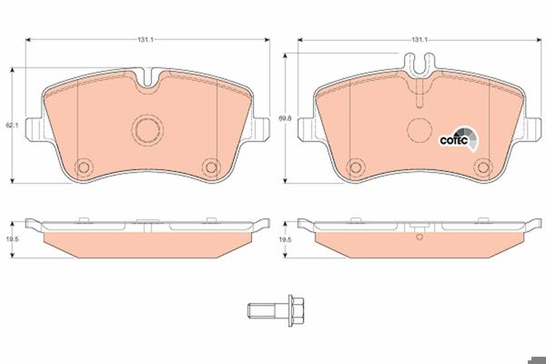 TRW GDB1413 | Fren Balatası Ön