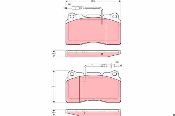 TRW GDB1431 | Ön Fren Balatası P607 Es9j4 (3,0 24V) Tum Modeller 99 -