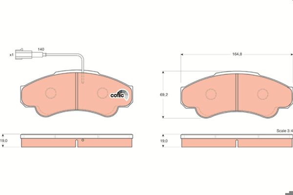 TRW GDB1518 | Fren Balatası Ön Wva 23920 (Fiat Ducato / Peugeot Boxer / Citroen Jumper 03 / 18Q)