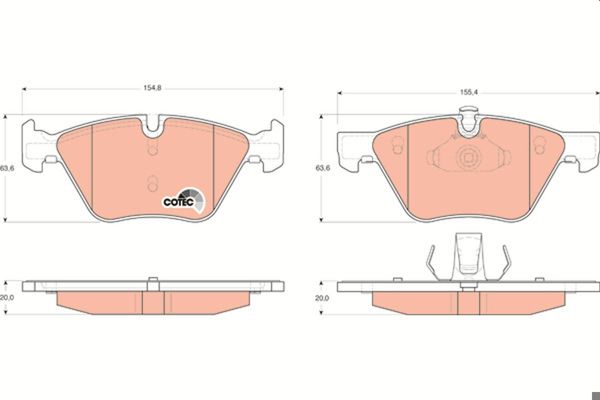 TRW GDB1559 | Fren Balatası (BMW E-90 / 91 / 92 / 93 / 81 / 87 On) 2379401