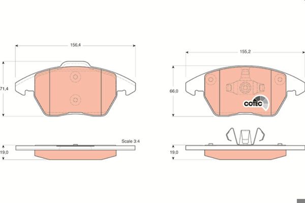 TRW GDB1605 | Fren Balata Ön 05-307-308-C4 2.0İ-HDI