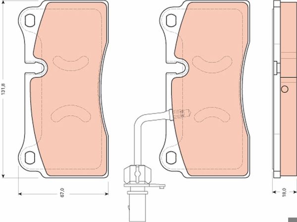 TRW GDB1731 | Fren Balatası Arka