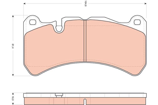 TRW GDB1739 | Fren Balatası Ön C209 02-09 A209 02-10 R171 04-11