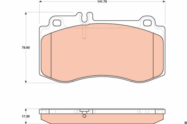 TRW GDB1822 | Fren Balata Ön 09 > E-Seri (W212-S212) CLS (C218)