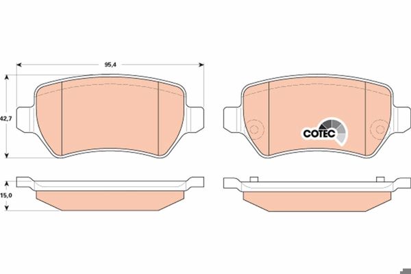 TRW GDB1831 | Arka Fren Balatası Zafira Zafıra Van 1.6 / 1.8 / 2.0 / 2,2 / 1,7D / 1,9D 07 / 05 >