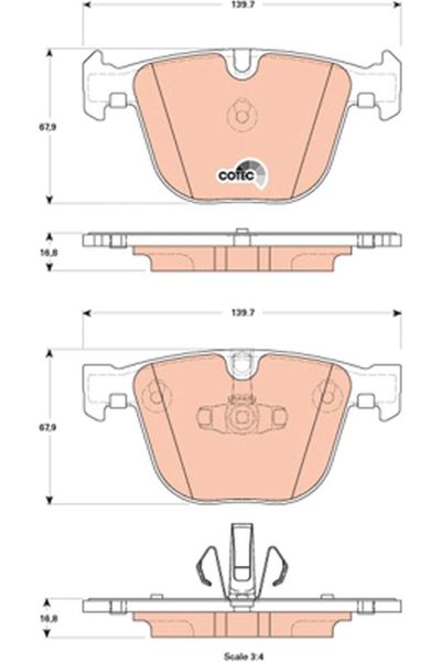 TRW GDB1857 | Fren Balatası Arka (BMW F01-F02-F07)