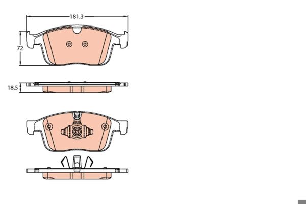 TRW GDB2146 | Fren Balata Ön 15-17 Vo.Xc60