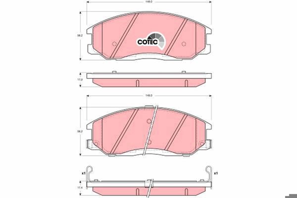 TRW GDB3244 | Fren Balata Ön H-1 / Starex Minibüs / Otobüs (A1) 97-072.4 4Wd 2.5 Tci 2.5 Tci 2.5 CRDI 2.4 2.5 TD 4Wd 2.5 TD 4Wd H-1 Panelvan / Van (A1) 97-072.5 TD 2.5 TD 2.5 CRDI H-1 Platform Sasi 00-062.5 D Hıghway Van 01-042.0 CRDI 2.0 Cvvt Santa Fé I (Sm) 01-062.4 16V 2.0 Crdi4×4 2.4 16V4×4 2.4 16V 2.4 16V4×4