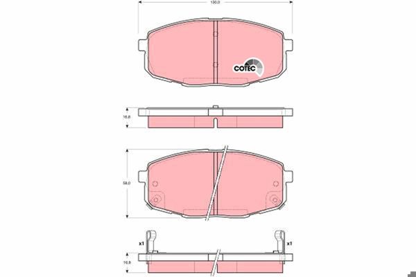 TRW GDB3342 | Fren Balata Ön 08-12 i30-Ceed 02-Carens