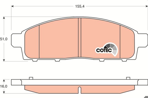 TRW GDB3435 | Fren Balata Ön 06-L.200 2.5Di-D Magnum