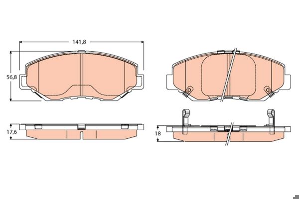 TRW GDB3627 | Fren Balatası Ön .