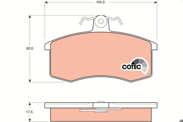 TRW GDB469 | Fren Balatası Ön Wva 21170 (Lada: Samara)