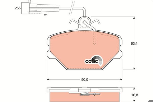 TRW GDB833 | Fren Balatası Ön (Fiat Tempra / Tipo 1.4 1.6