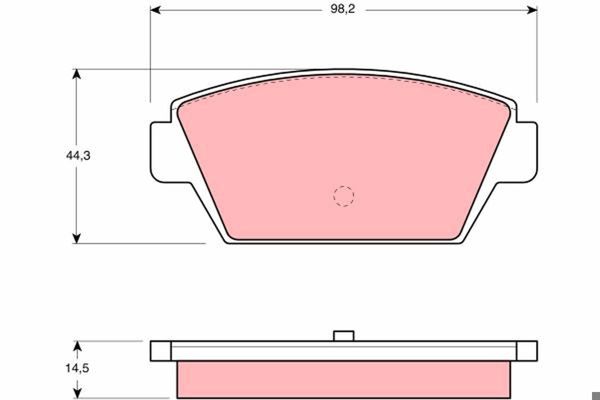 TRW GDB945 | Arka Fren Balatası Eclıpse Galant 88  92 Lancer 88  93